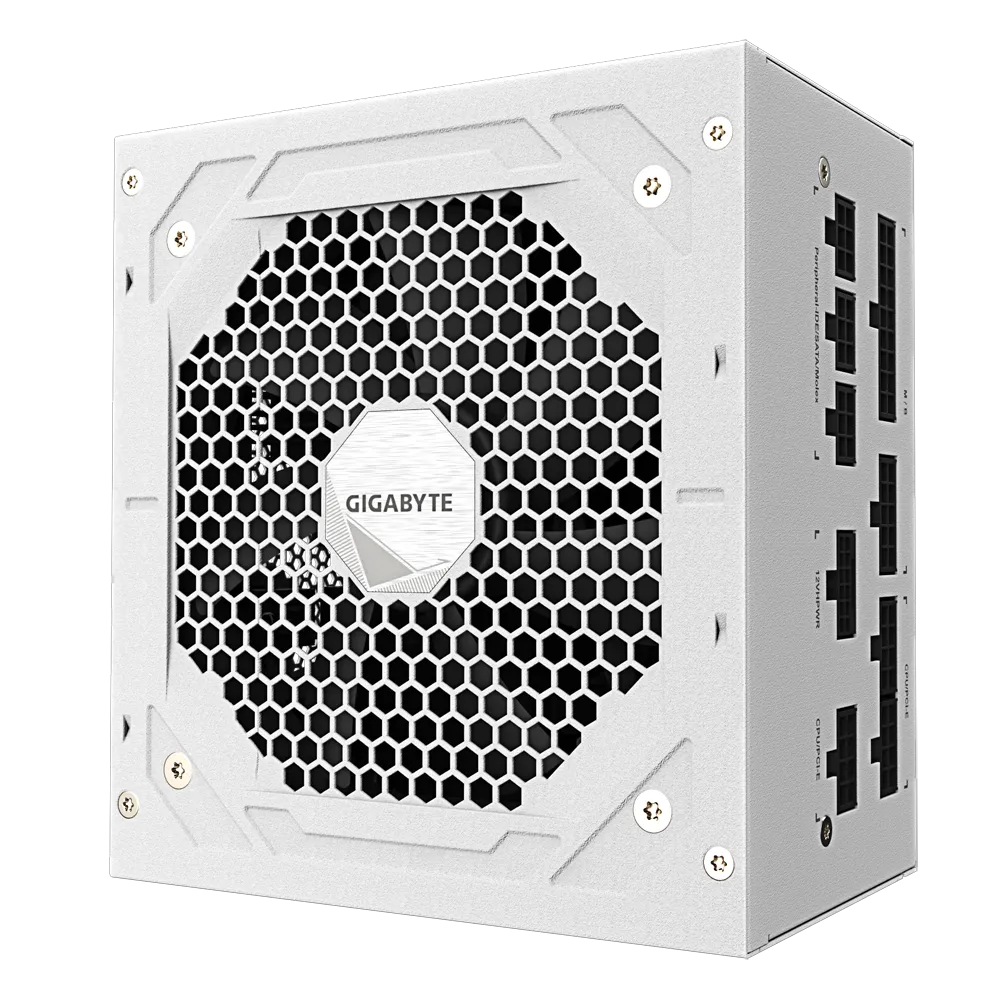 Fuente de Poder Gigabyte UD850GM PG5W 850W 80+ Gold – ATX 3.0 / PCIe 5.0 / Cables Blancos vista 4