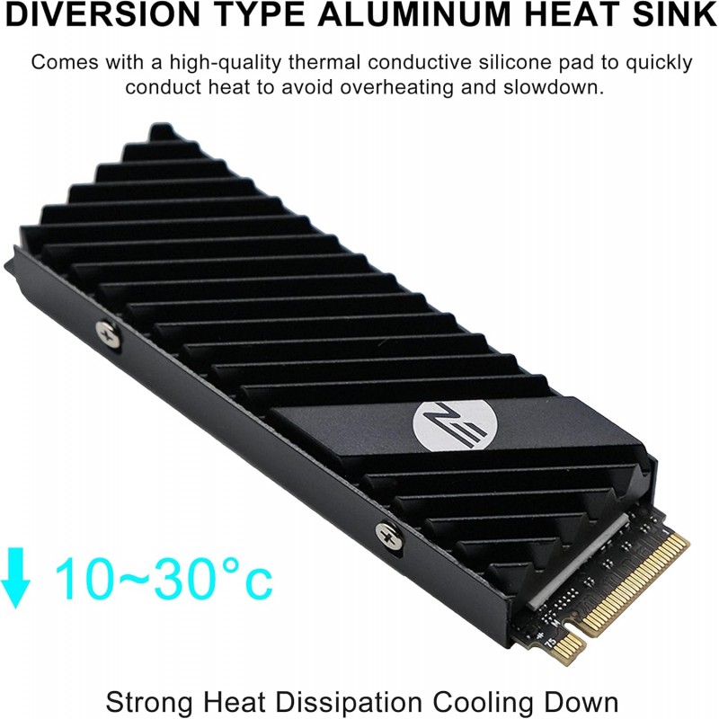 Disipador Térmico M.2 NVMe Ezdiy-Fab Doble Cara Alto Rendimiento