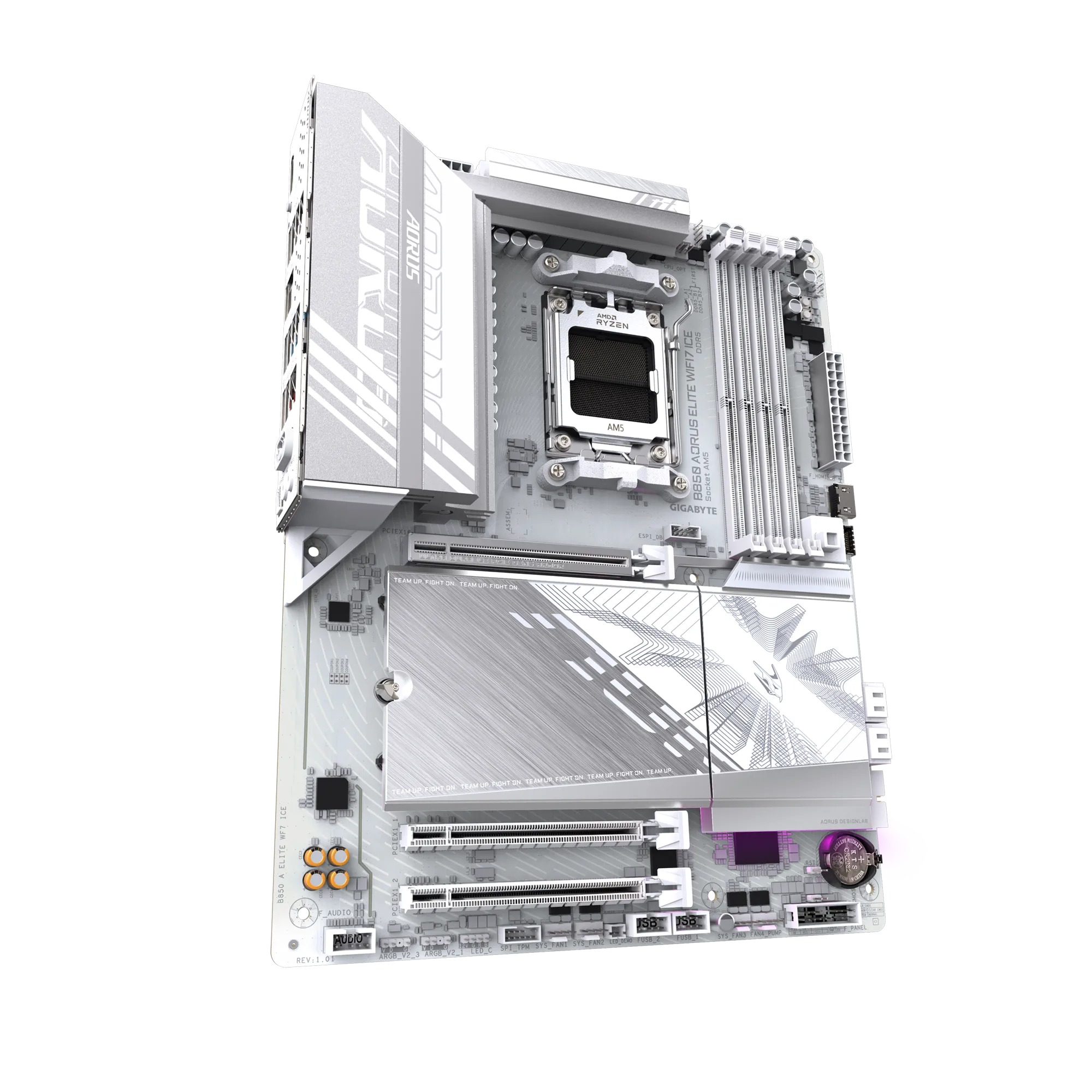 Placa Madre Gigabyte B850 AORUS ELITE WiFi7 ICE – AM5 / DDR5 / PCIe 5.0 / Wi-Fi 7 / ATX vista 4