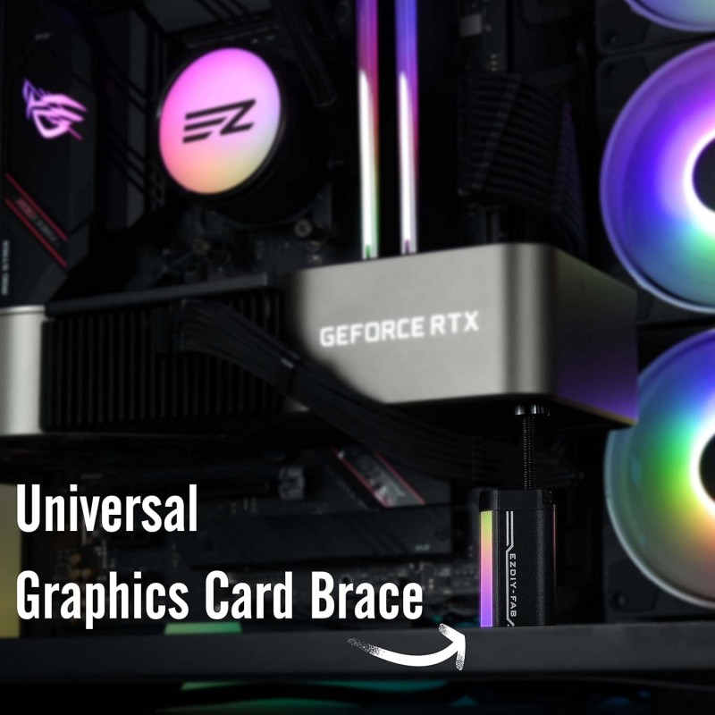 EZDIY-FAB Soporte GPU RGB 5V - Estabilizador de Tarjeta Gráfica vista 2
