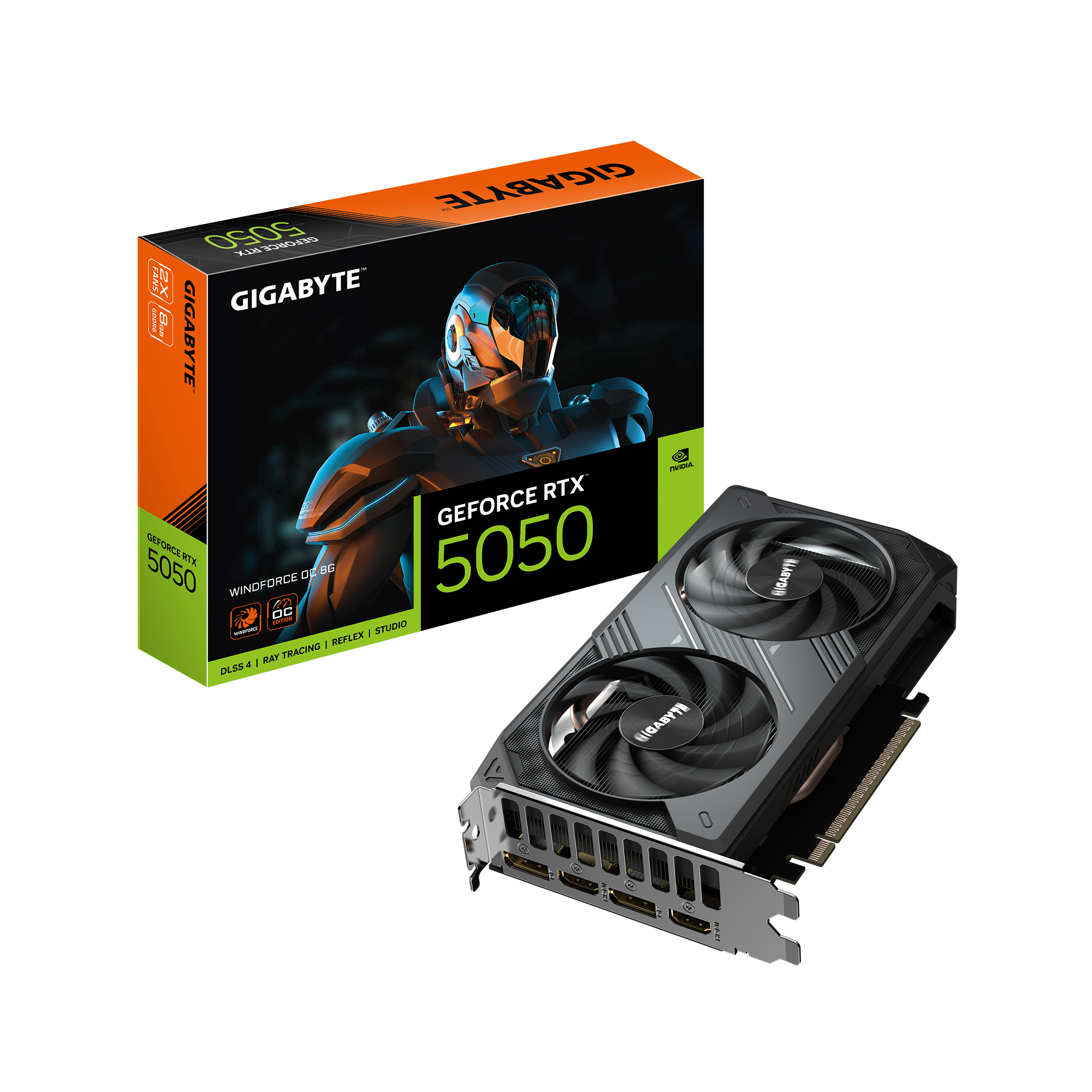Tarjeta Gráfica Gigabyte GeForce RTX 5050 WINDFORCE OC 8GB GDDR6