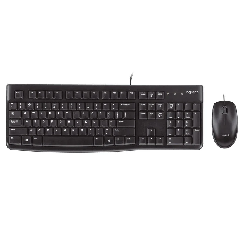 Combo Teclado Mouse - Logitech MK120 - USB - Black (920-004428)