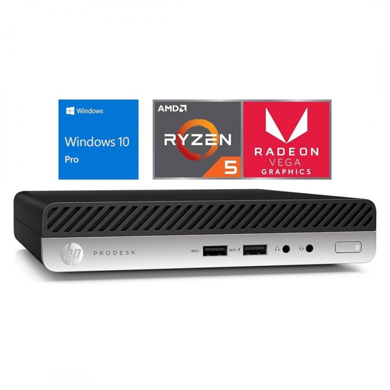 HP EliteDesk 705 G4 Mini PC - Ryzen 5 Pro 16GB SSD 256GB vista 1