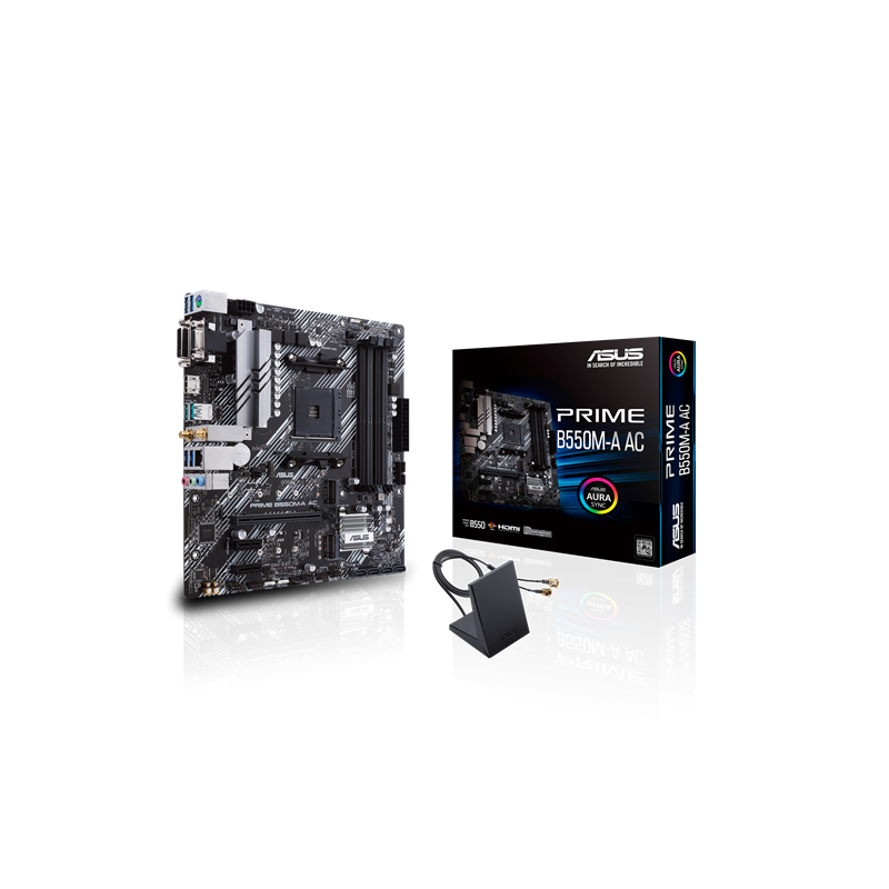Placa Madre ASUS PRIME B550M-A AC AM4 DDR4 Wi-Fi vista 1