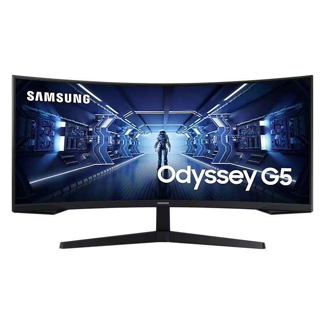 Monitor Gamer Samsung Odyssey G5 G55 34" Curvo UWQHD 165Hz 1ms FreeSync vista 1