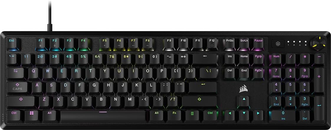 Teclado Mecánico Gamer Corsair K70 CORE RGB — MLX Red, Full Size, Negro vista 1