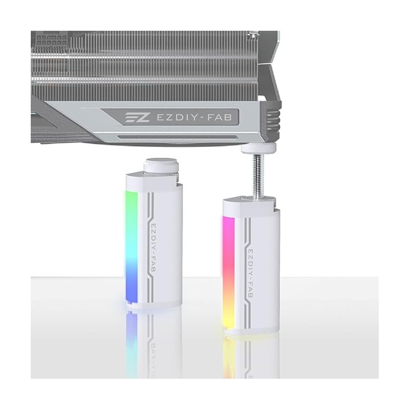 Soporte GPU EZDIY-FAB ARGB Blanco vista 1