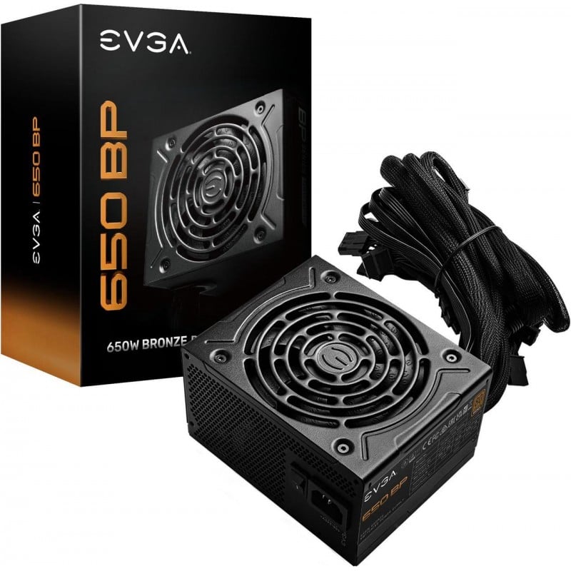 EVGA 650 BP, 80+ BRONZE 650W Fuente compacta 120mm de vista 1