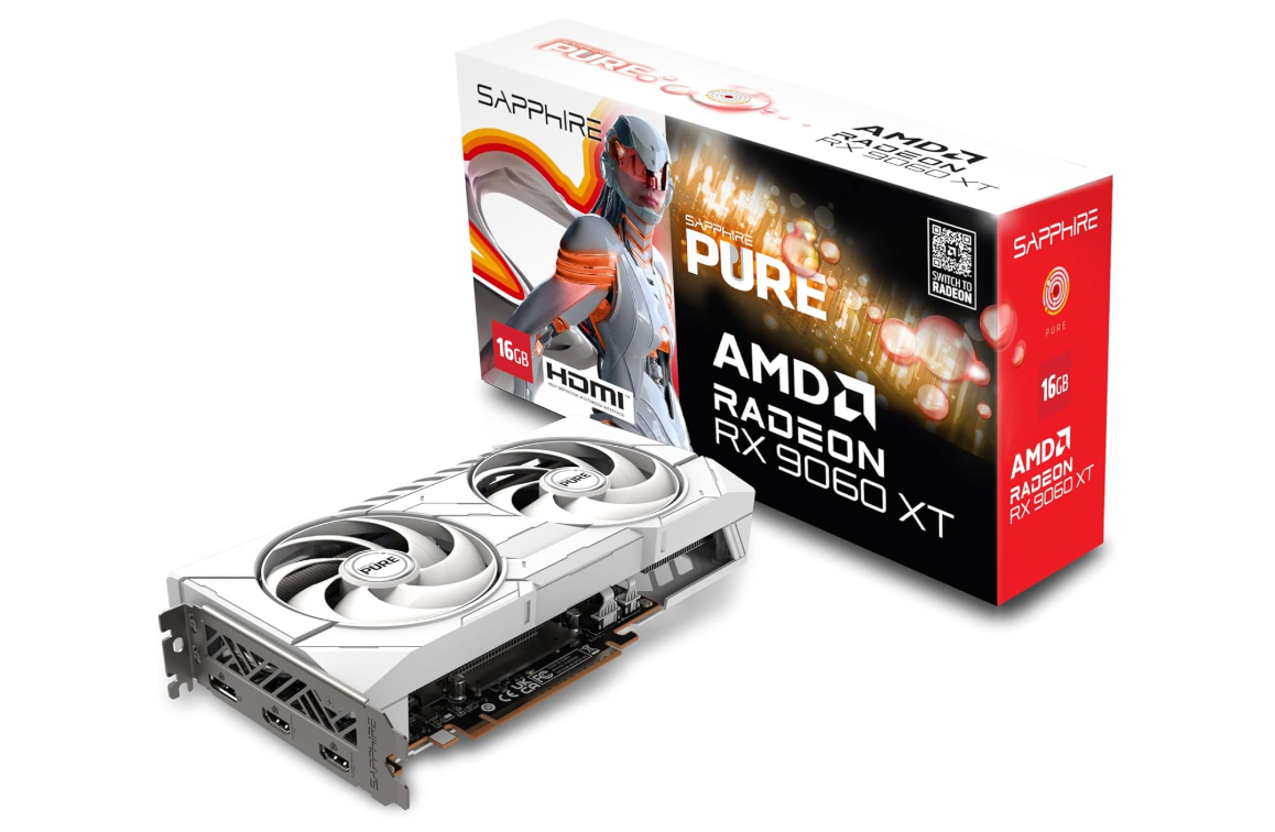 Tarjeta de video SAPPHIRE PURE AMD Radeon RX 9060 XT OC 16GB