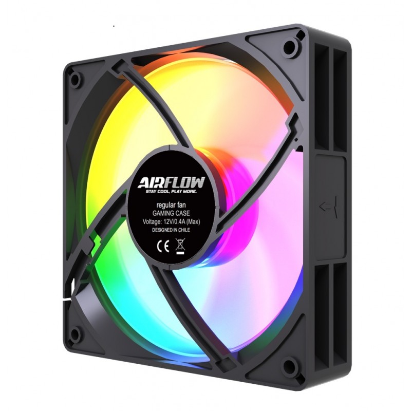 Kit 3 Ventiladores Airflow CSF800 Black 120mm ARGB PWM Alto Rendimiento vista 3