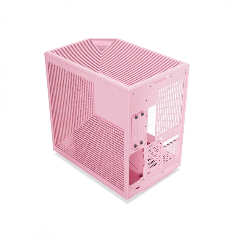 Gabinete HYTE Y70 Strawberry Milk ATX con Riser PCIe 4.0 vista 5
