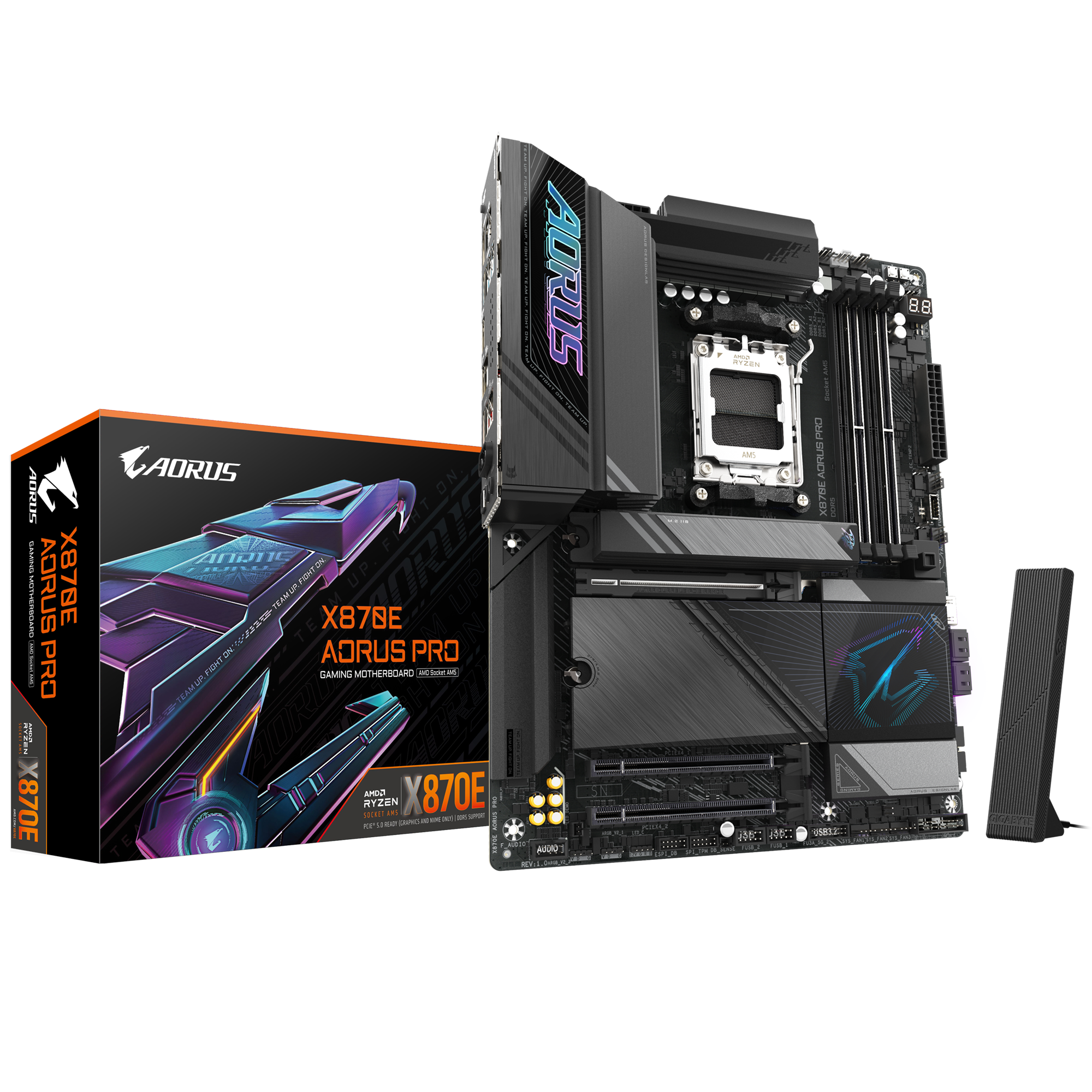 Placa Madre GIGABYTE X870E AORUS PRO – ATX, DDR5, Wi-Fi 7, USB4, PCIe 5.0