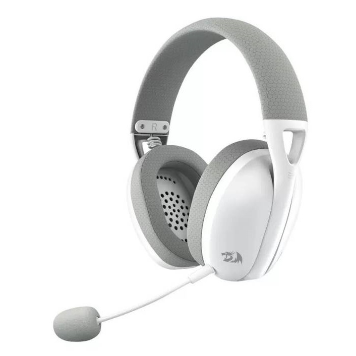 Auriculares Gamer On-Ear Inalámbricos Redragon IRE H848G en Blanco-Gris