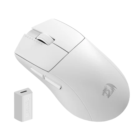 Mouse Gamer Redragon King Pro M916 Wireless – 4K Hz, Ultra Ligero 49g, Sensor Pixart 3395 – Blanco