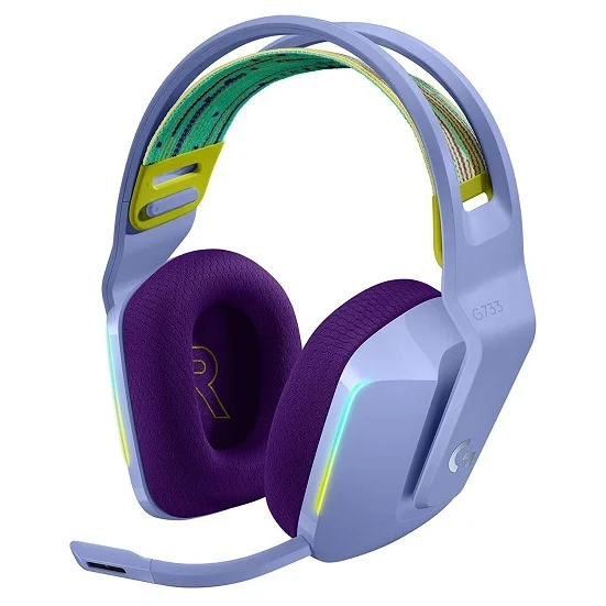 Audífonos Gamer On-Ear - Logitech G733 Lightspeed - RGB - Wireless - Lila (981-000889)