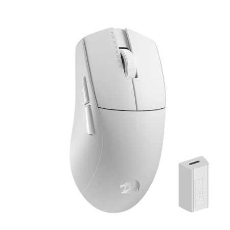 Mouse Gamer Redragon King Pro M916 Wireless – 4K Hz, Ultra Ligero 49g, Sensor Pixart 3395 – Blanco vista 2