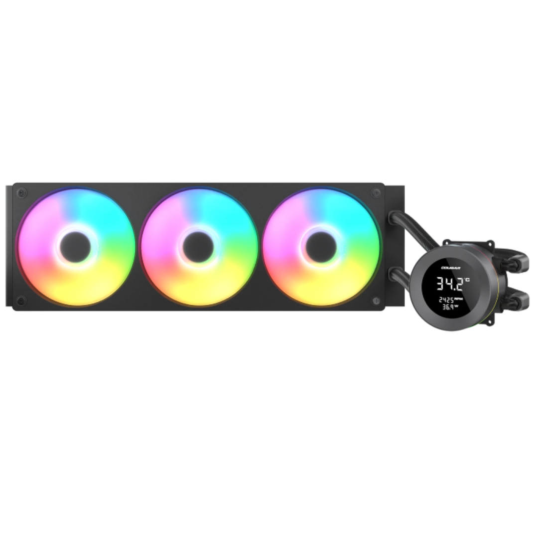 Refrigeración Líquida Cougar Poseidon Vistek ARGB 360mm Black Compatible Intel y AMD vista 1
