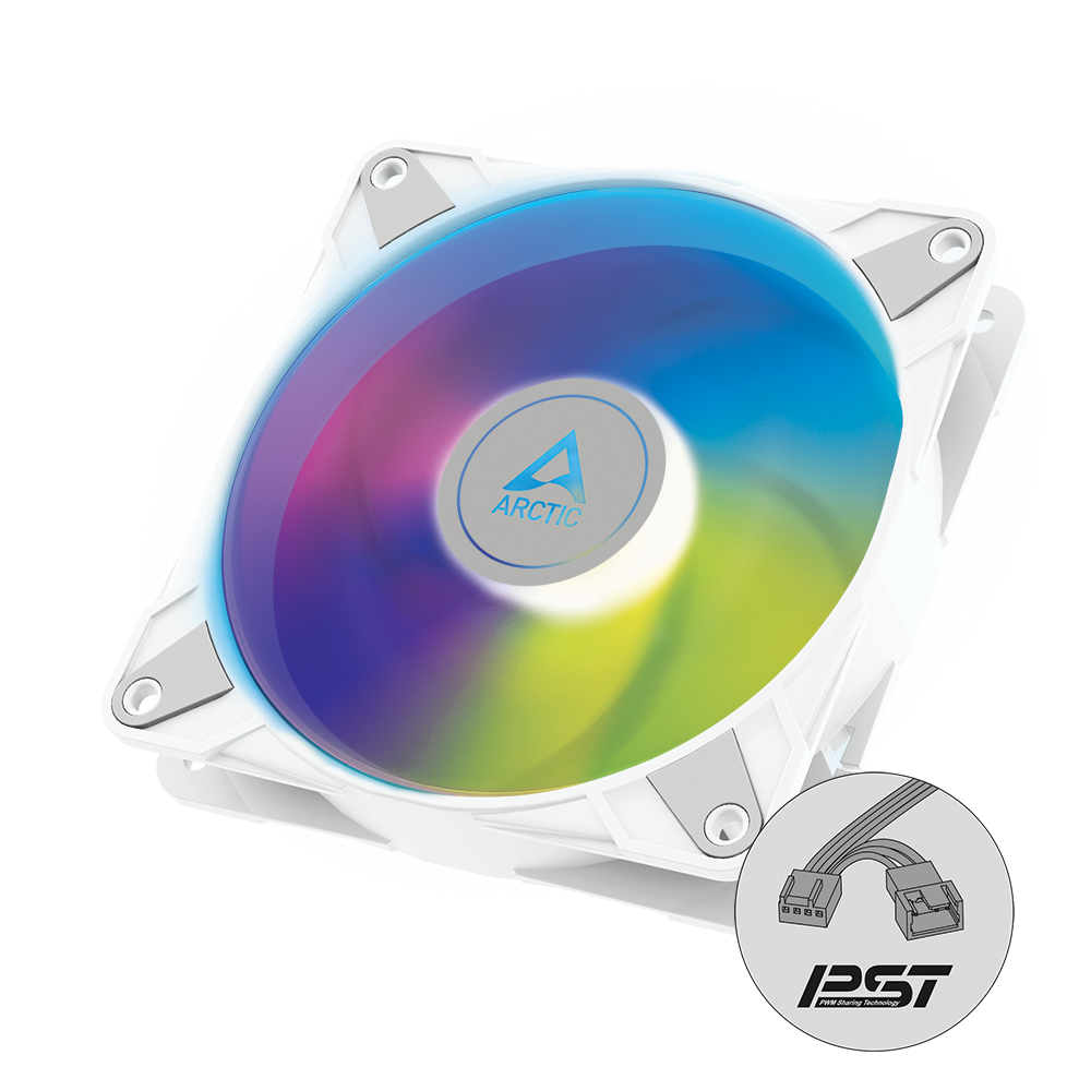Ventilador ARCTIC P12 PWM PST A-RGB Blanco - Vista 1