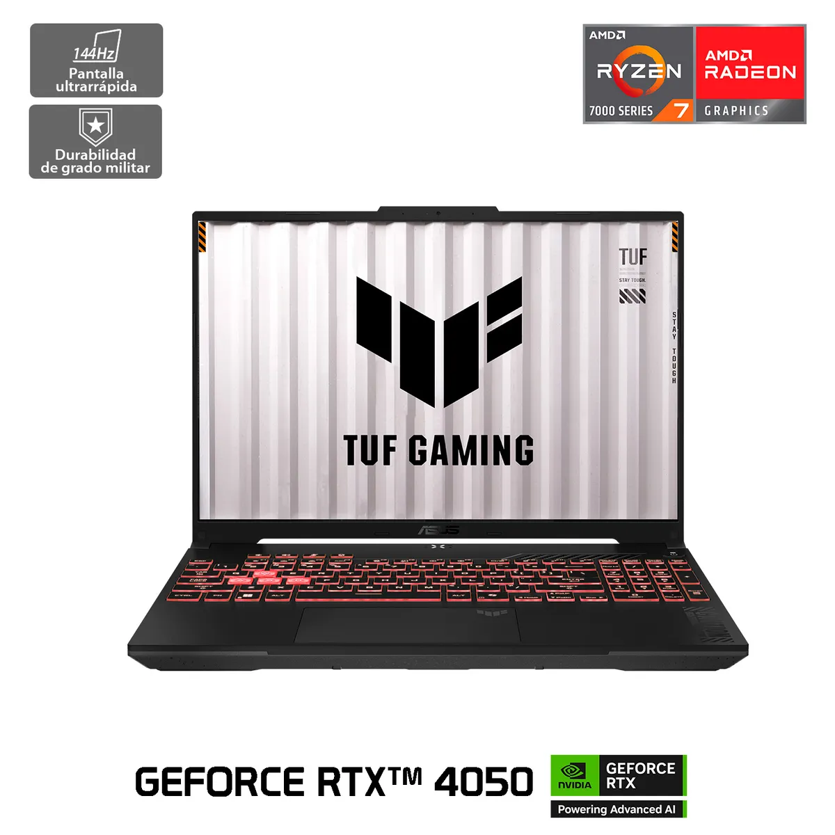 Notebook Gamer ASUS TUF Gaming A16 Ryzen 7-7445HS RTX 4050 16GB RAM 512GB SSD 144Hz