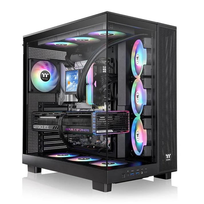 Gabinete Gamer Thermaltake View 380 XL TG ARGB Black Mid Tower
