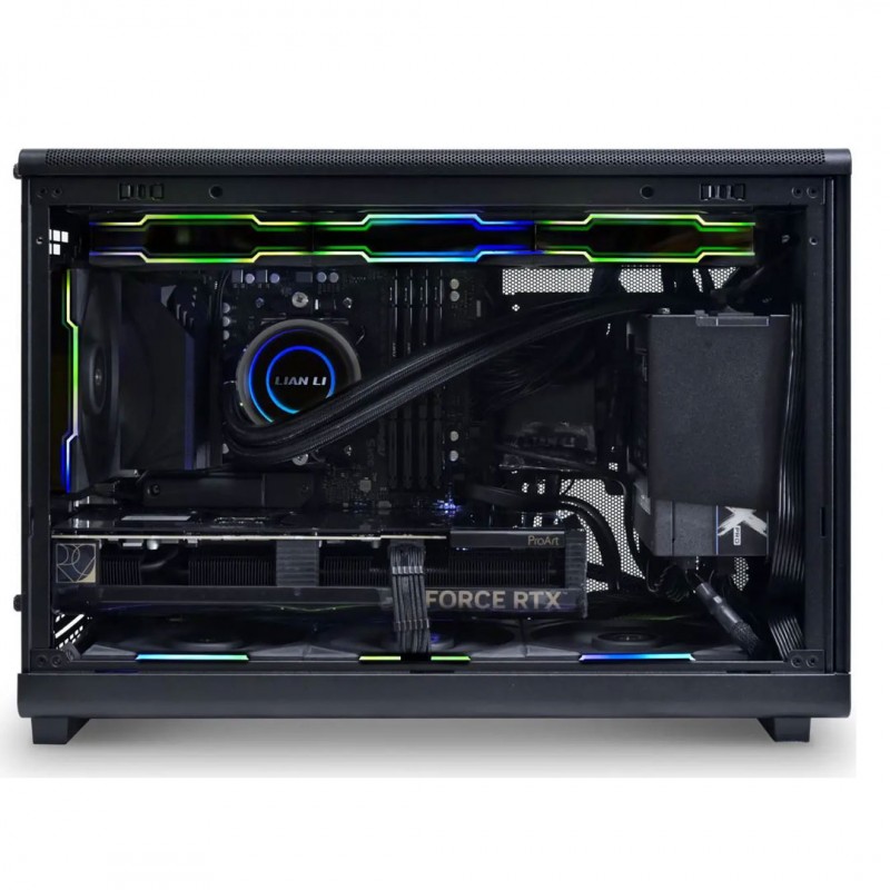 Gabinete Lian Li A3 Glass Micro-ATX Negro vista 5