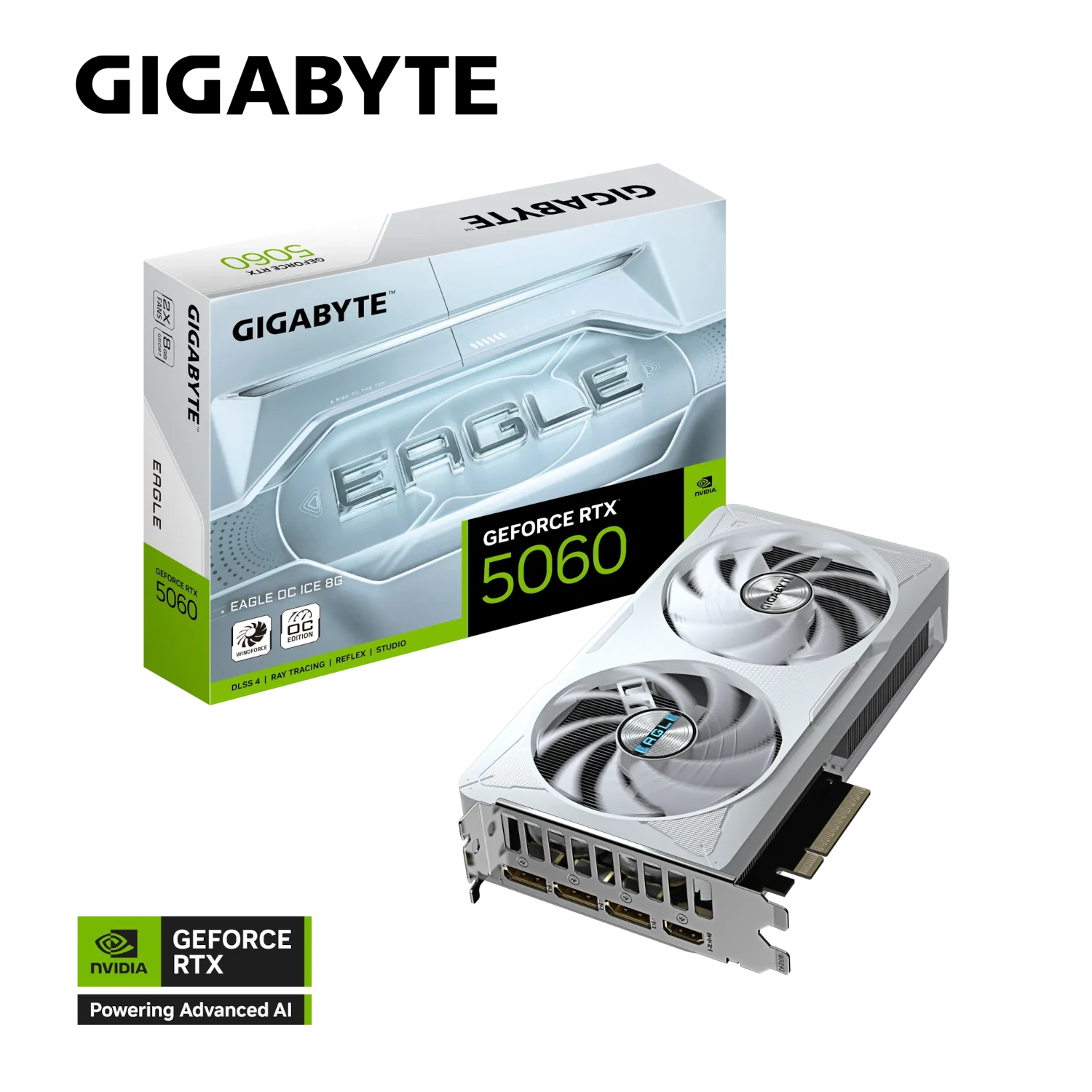 Tarjeta de Video - Gigabyte GeForce RTX™ 5060 EAGLE OC ICE 8G