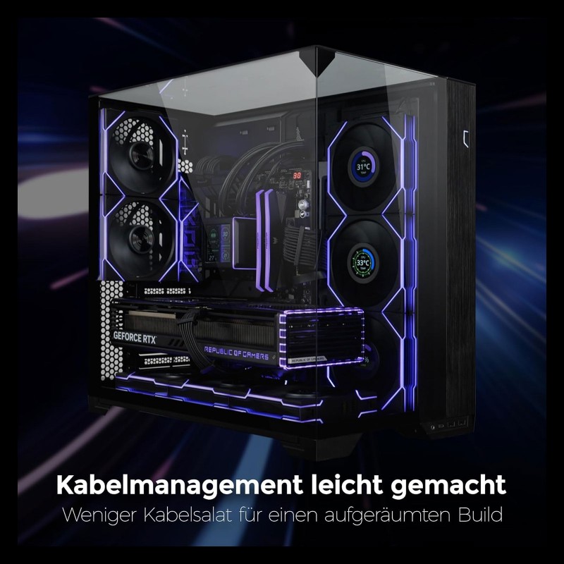 Ventilador Lian Li TL 120mm Wireless LCD Negro vista 3