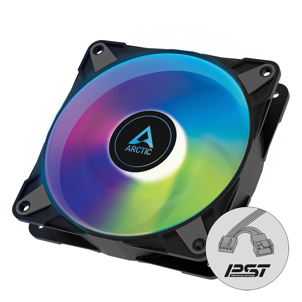 Ventilador ARCTIC P12 PWM PST A-RGB vista 1